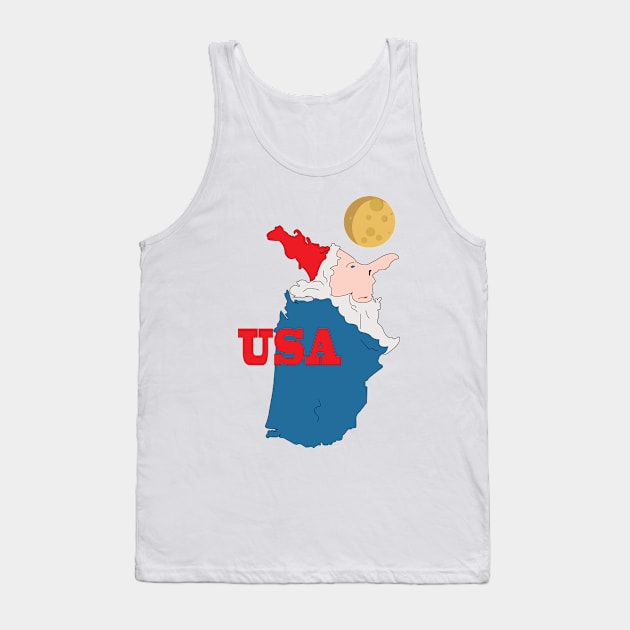A funny map of the USA Tank Top by percivalrussell